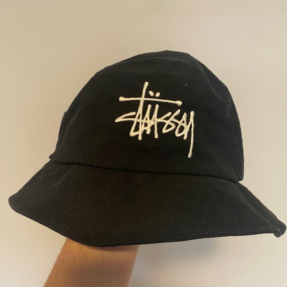 Black Stussy Bucket Hat